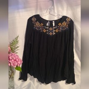 Women's Long Sleeve Rayon  Top/Blouse - XXL